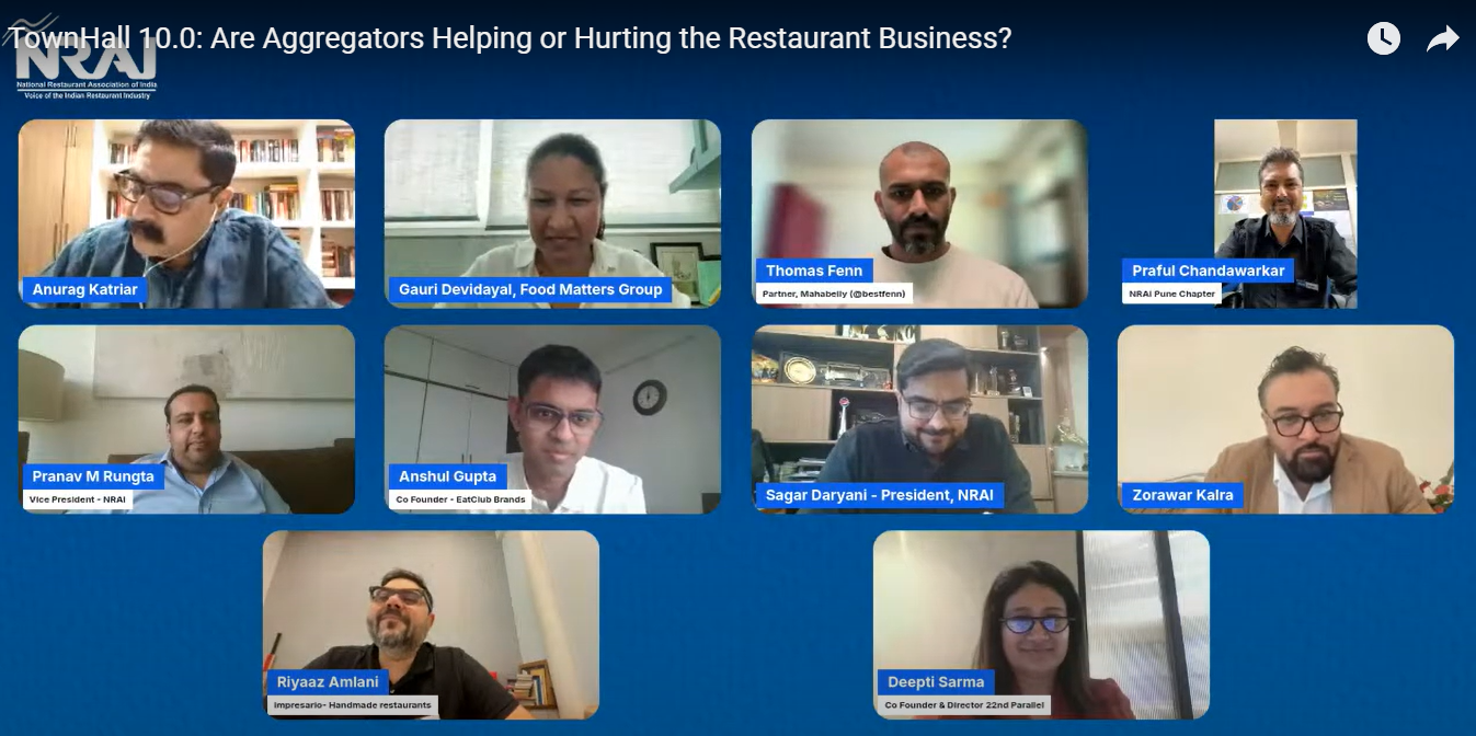 NRAI TownHall 10.0 Highlights the Adverse Impact of Food Aggregators on the Restaurant Industry